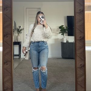 Fluffy/Cozy White Sweater